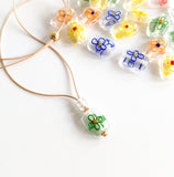 Flower Glass Necklaces