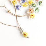 Flower Glass Necklaces