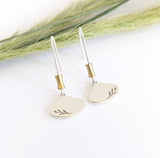 Oval Leaf Short Hook Earrings