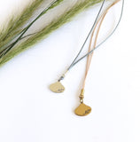 Oval Leaf Drop Necklace