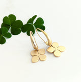 Clover Flower Chunky Hook Earrings