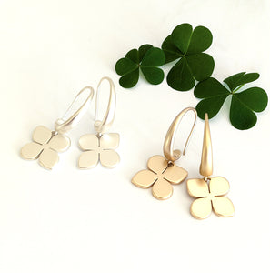 Clover Flower Chunky Hook Earrings