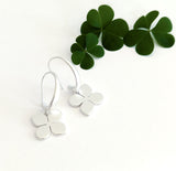 Clover Flower Chunky Hook Earrings