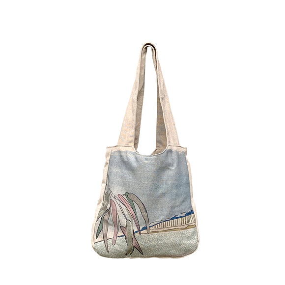 Falling Leaves Linen Shoulder Bag